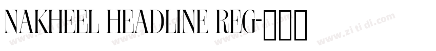 Nakheel Headline Reg字体转换